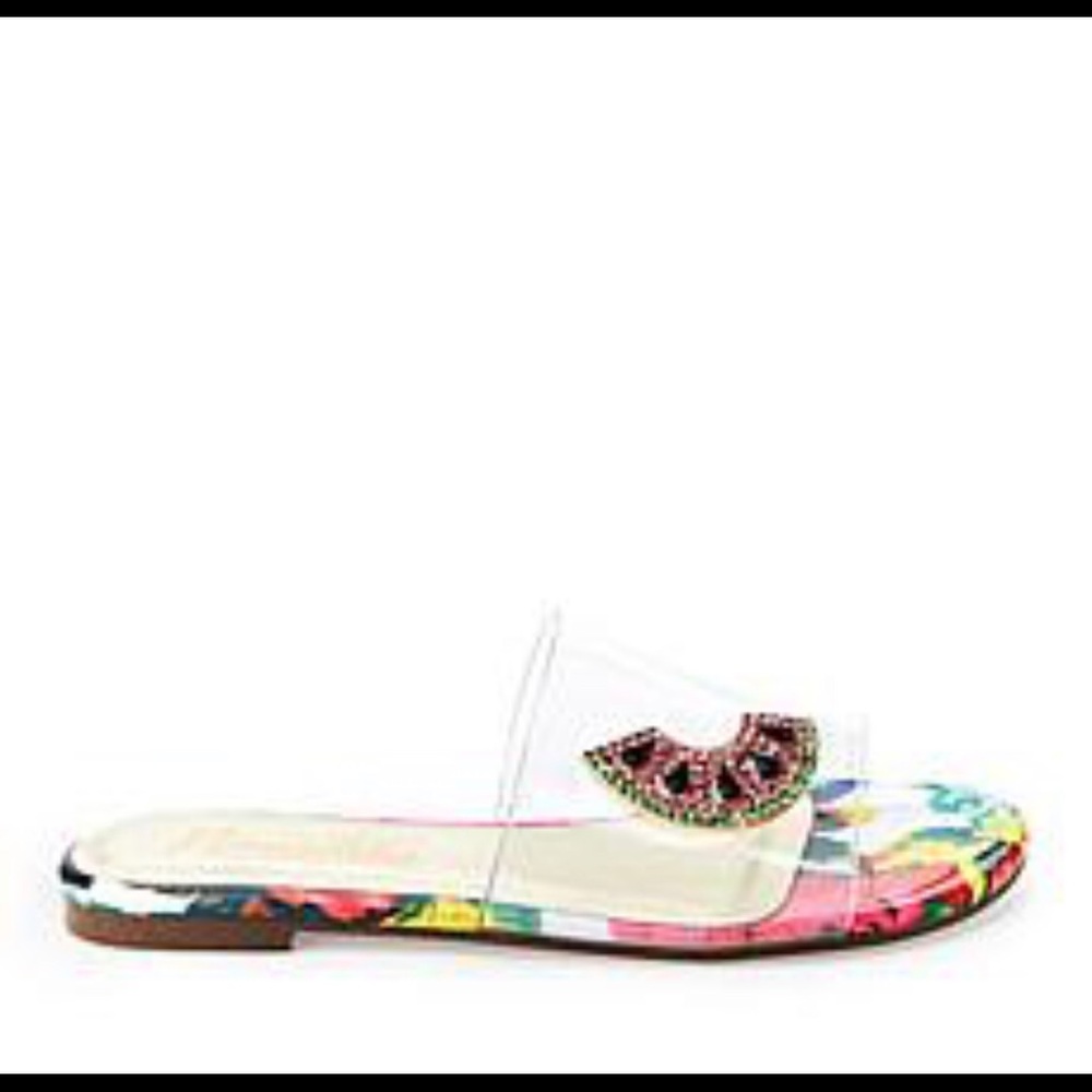 NEW! Nanette Lepore Veronica watermelon slides